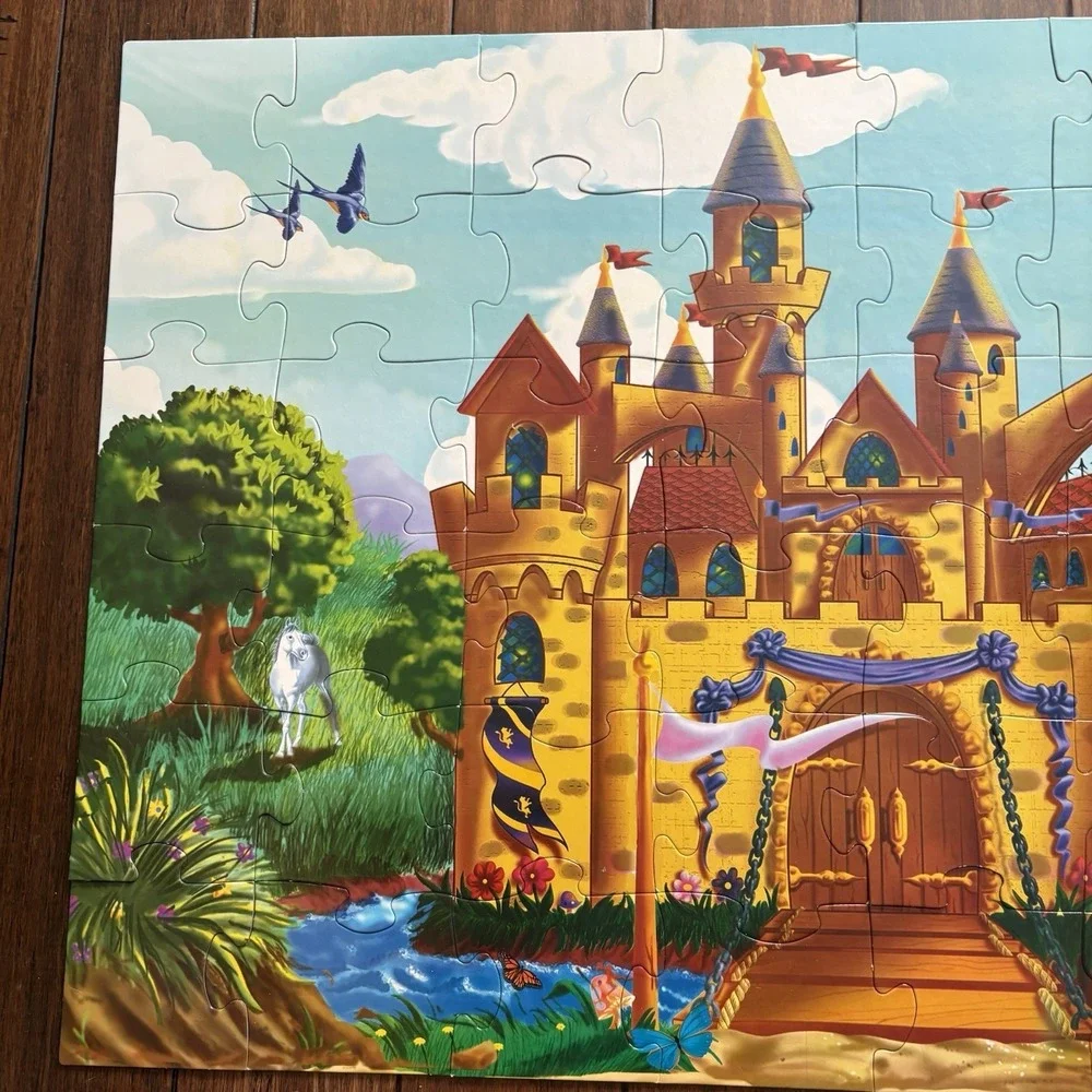 Pottery Barn Kids Fairy Castle Floor Puzzle 48 Pc Complete Box 36x24 PBK